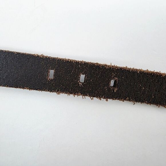 Gucci Vintage Brown Leather Rectangular Logo Gold Tone Buckle Womens Belt 70/28 main image 9